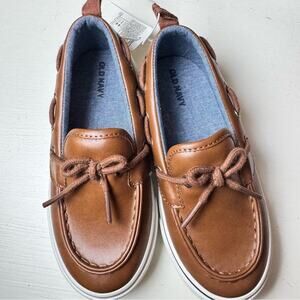 Old Navy Toddler Boy Dark Cognac Boat Shoes Sz 5 New with tag Sz  10